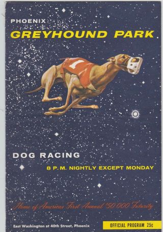 1962 Phoenix Greyhound Program $50,  000 Futurity Finals