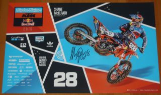 2018 Shane Mcelrath Signed Red Bull Ktm 250 Sx - F Ama Supercross Motocross Poster
