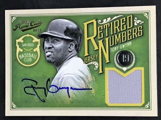 2012 Prime Cuts Tony Gwynn Padres Retired Numbers Game Jersey Autograph Auto /25
