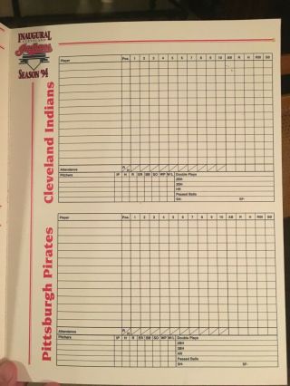 1994 Cleveland Indians First Game At Jacobs Field 1st Scorecard 3