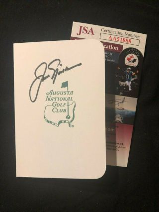 Jack Nicklaus Signed Masters Tournament Scorecard Autograph Jsa