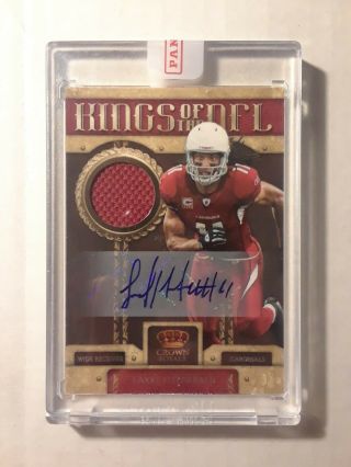 2011 Panini Crown Royale Kings Of The Nfl Larry Fitzgerald Auto Autograph Card
