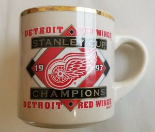 Detroit Red Wings 1997 Stanley Cup Champions Ceramic Coffee Mug Cup Nhl Hockey