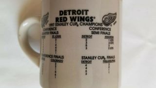 Detroit Red Wings 1997 Stanley Cup Champions Ceramic Coffee Mug Cup NHL Hockey 7