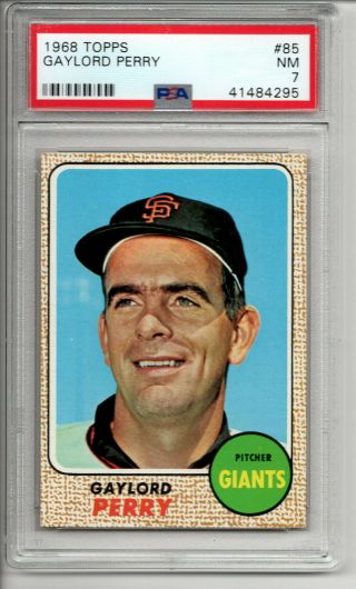 Gaylord Perry 1968 Topps 85 San Fransisco Giants Psa 7