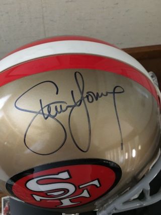 Steve Young Signed Full Size 49ers Riddell Helmet,  From The Score Board Inc