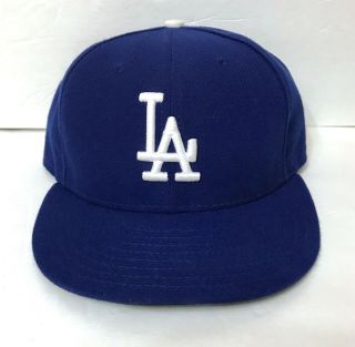 Fitted Size 7 Los Angeles La Dodgers Hat Era 59fifty Mens Classic Blue/white