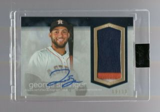 2018 Topps Dynasty George Springer Patch Auto 5/10 Astros