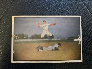 1953 Bowman Color Pee Wee Peewee Reese Brooklyn Dodgers 33 Iconic Baseball Card