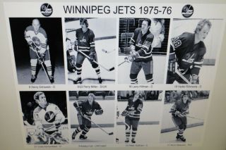 1975 - 76 Winnipeg Jets WHA photos 8x10 Hull Ketola Riihiranta Hedberg Nilsson. 2