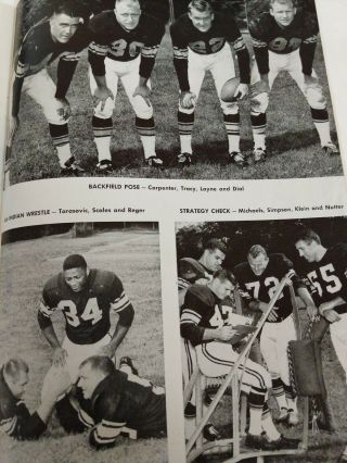 Vintage NFL 1961 PITTSBURGH STEELERS Vs YORK GIANTS Program Pitt Stadium 3