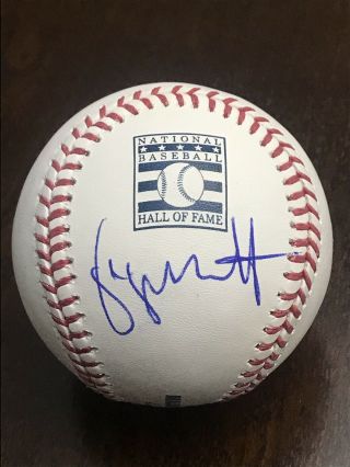 George Brett Signed Autograph Auto Hall Of Fame Hof Logo Baseball Psa/dna