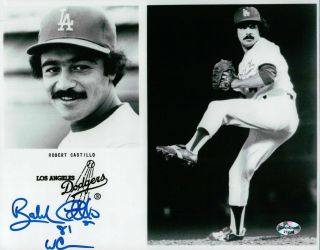 Bobby Castillo Signed 8x10 Photo Autograph La Dodgers Team Card Auto W/coa