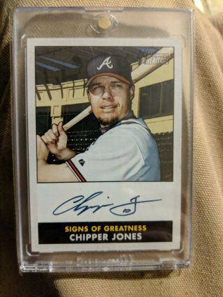 2007 Bowman Heritage Signs Of Greatness Chipper Jones Autograph