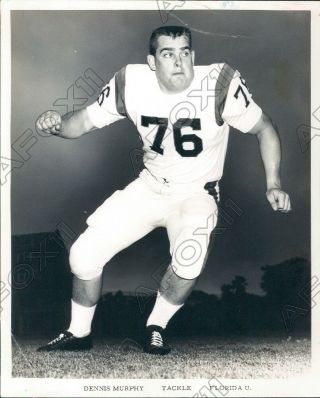 1964 Florida Gators Football Player Tackle Dennis Murphy Press Photo