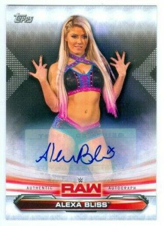 Alexa Bliss " Autograph Card " Topps Wwe Raw 2019