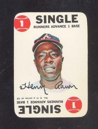 1968 Topps Game 4 Hank Aaron - Exmt To Nm - Braves