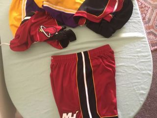 Miami Heat Rev30 Game Shorts Lebron Wade Authentic 4