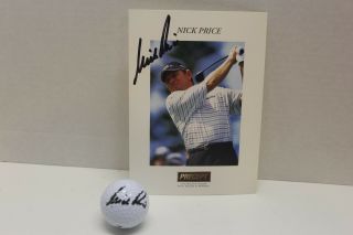 Nick Price Autographed Golf Ball And Photo