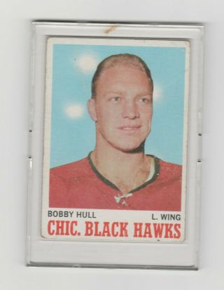 1970 Bobby Hull Hockey Card Topps