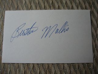 Buster Mathis Autographed 3x5 Boxer D.  95
