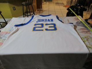 Michael Jordan 23 Laney High School Nike Throwback White Jersey Size 3XL 7