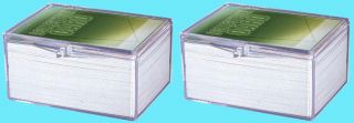 2 Ultra Pro 100 Count Clear Hinged Card Storage Boxes Case Holder Sports Trading