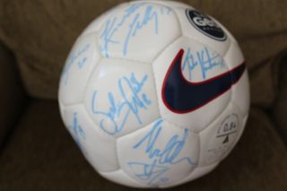 1999 Uswnt Soccer World Cup Team Signed Soccer Ball Hamm Scurry Akers Lilly