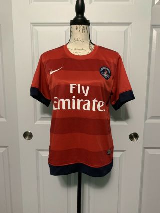 Nike Paris Saint - Germain Soccer Jersey Fly Emirates Football Club Shirt Size S