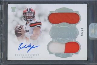 2018 Flawless Baker Mayfield Browns Rpa Rc Rookie Dual Patch Auto 20/20