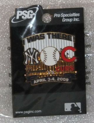 Yankee Stadium 2009 Opening Exhibition Series Chicago Cubs I Was There Pin