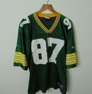 Vintage Reebok Men M Green Bay Packers Jersey 87 Brooks Nfl Football 90s