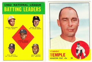 1963 Topps 1 Ex - Exmt And 576 Vg - Ex First And Last Cards In This Set