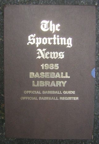 The Sporting News 1985 Baseball Library With Official Baseball Guide & Register
