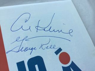 1977 Chicago White Sox Program,  Hofers Al Kaline & George Kell Autographed