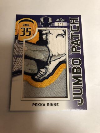 2017 - 18 Masked Men Pekka Rinne Jumbo Patch 2/3 Four Color Wow