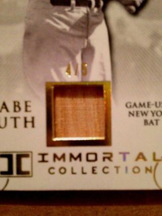2017 Leaf YB - 23 Babe Ruth NY Yankees Gold Spectrum Bat Card SN 4/5 SSP 3