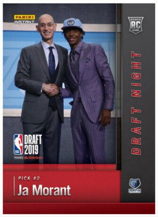 2019 - 20 Panini Instant Ja Morant Rc Grizzlies First Nba Rookie Card Pre -