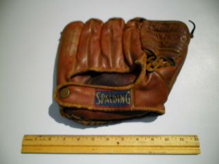 Vintage 1940s Spalding 1141 Baseball Glove Mitt Patent 1941 Shape
