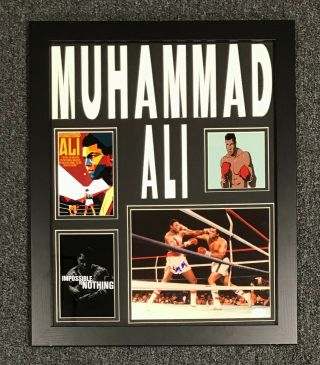 Muhammad Ali Signed 8x10 Boxing Photo Autographed Auto Framed 18x22 Jsa Loa Hof