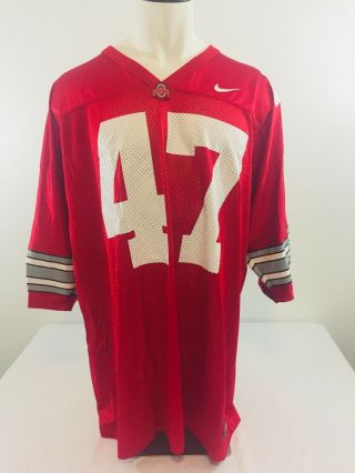 Nike Ohio State Football Jersey Red 47 Size 4xl