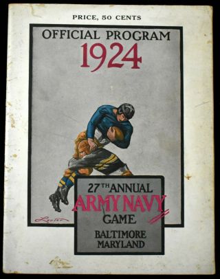 1924 27th Annual Army V Navy College Football Program