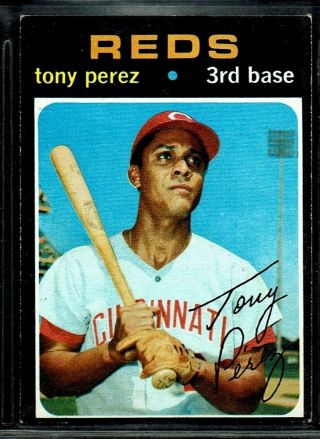 1971 Topps Baseball Cincinnati Reds Tony Perez Big Red Machine High Card 580 Ex,