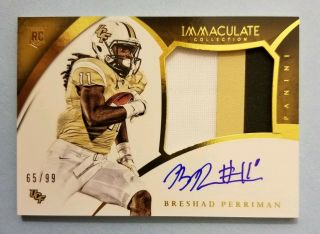 Breshad Perriman 2015 Immaculate Rpa Auto 3clr Jersey Patch Rc Sp 65/99