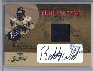 Roddy White - 2005 Absolute Marks Of Fame Jersey Auto /200 - Falcons Sp