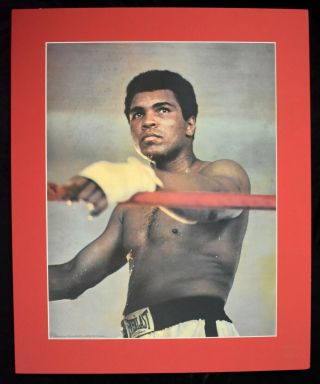 1976 Muhammad Ali Signed Sports Illustrated Poster Lengthy Inscription " Peace "