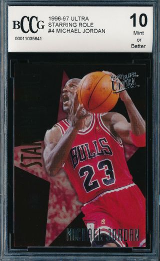 Michael Jordan 1996 - 97 Ultra Starring Role Bccg 10 Insert Card 4 Bgs
