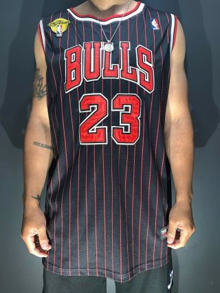 Chicago Bulls Michael Jordan Nike Rookie 1984 Version Pinstripe Jersey Nba Sz 54