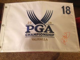 Rory Mcilroy Autographed 2014 Valhalla Pga Championship Golf Pin Flag Us Ope