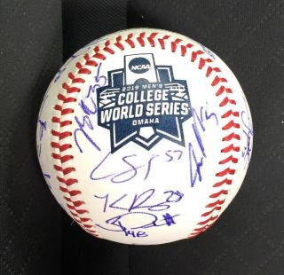 2019 Arkansas Razorbacks Signed Autograph Cws Baseball College World Series